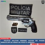 Policia Militar em Nioaque prende autor de posse irregular de arma de fogo e ameaça