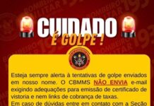 Esteja alerta às tentativas de golpes enviadas em nome do Corpo de Bombeiros Militar de MS