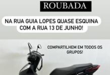 Mais um caso de roubo de moto em Bela Vista