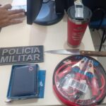 Jardim: Radiopatrulha prende autor de furto, porte de arma branca e recupera objetos