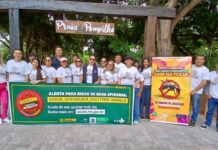 Equipe de Vetores atua no Belafolia 2026 com orientações contra a dengue