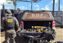 DOF apreende haxixe marroquino escondido em chassi de motocicleta na MS-289