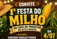 Distrito de Alto Caracol realiza 1ª Festa do Milho com Gastronomia Típica, Show de prêmios e bailão.