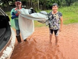 Defesa Civil atualiza situação das famílias atingidas pela cheia do Rio Apa em Bela Vista