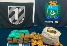 Bonito : Polícia Militar apreende mais de 18 quilos de entorpecentes durante operação
